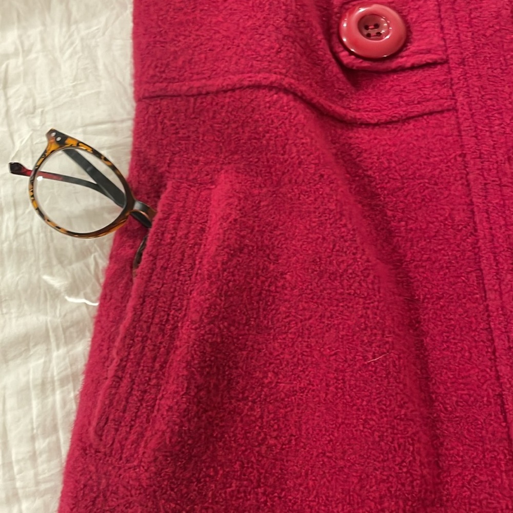 PRIORITIES RASPBERRY WOOL BLEND COAT - Picture 9 of 11